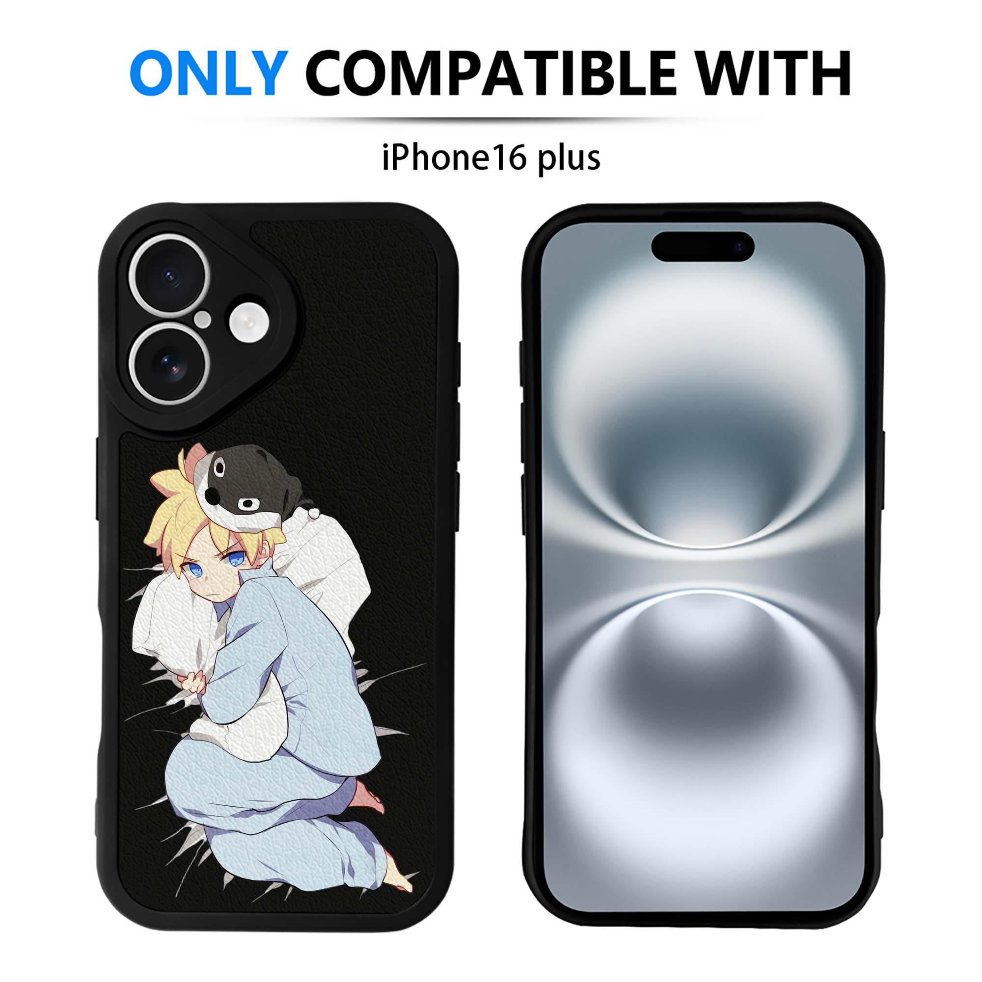 （画像用） NARUTO -ナルト- うずまき ナルト Uzumaki Naruto 【iPhone 16シリーズ対応】シリコンスマホケース（レザー調） 材質：シリコン